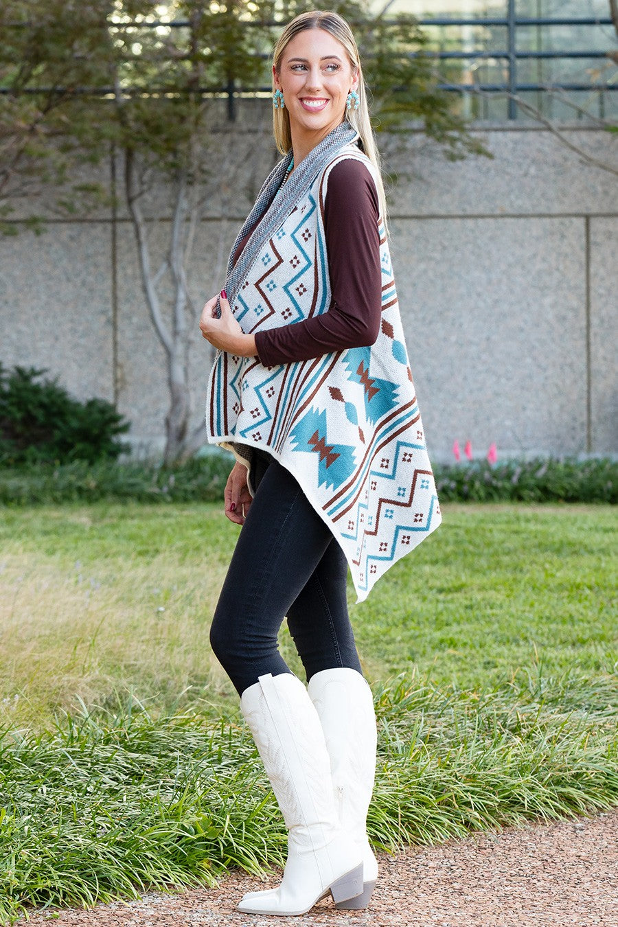 Geometric Western Vest