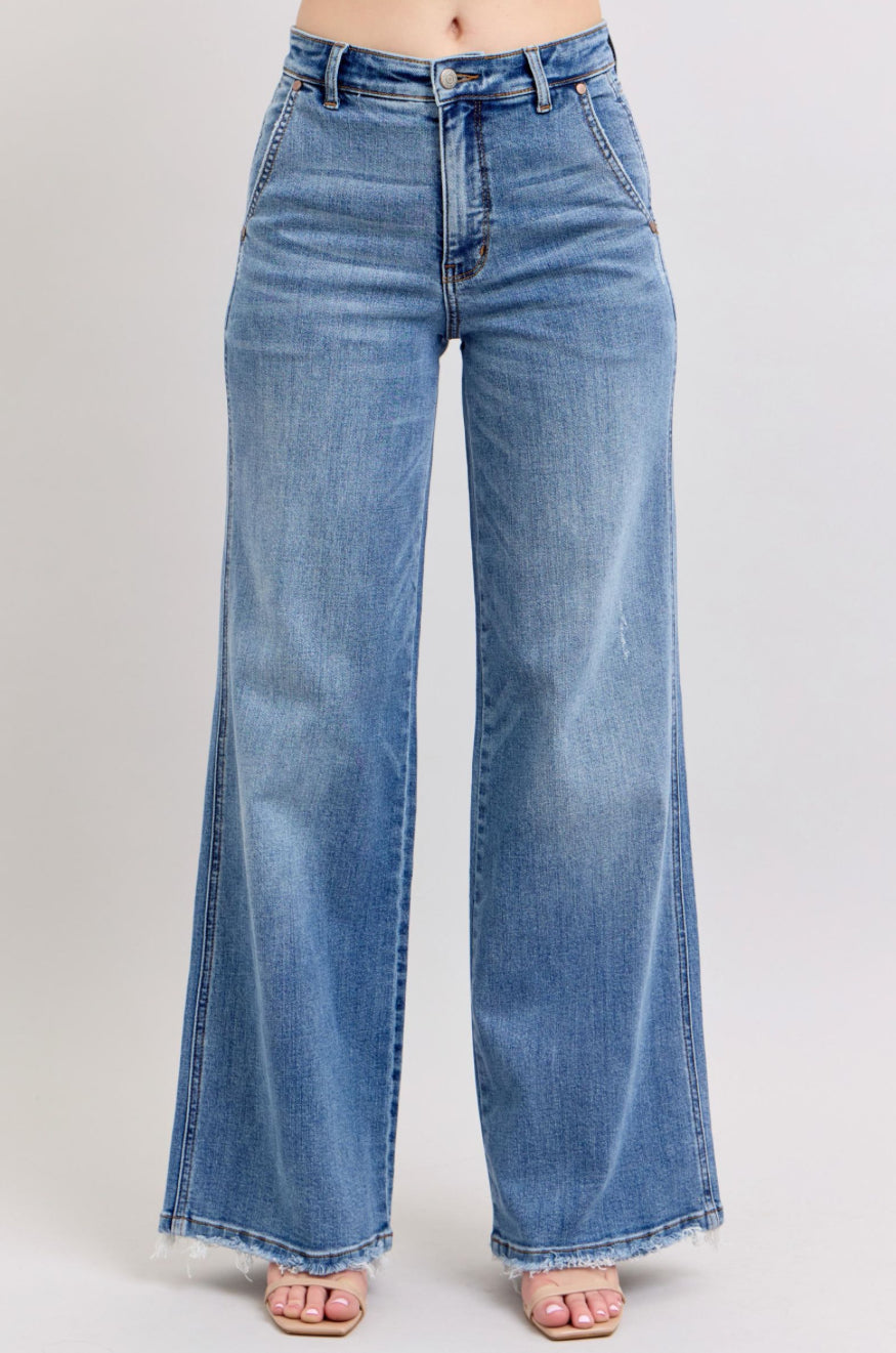 Judy Blue Retro Wide Leg Jeans Plus Size