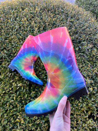 Corky Riverwalk Tie Dye Rain Boots