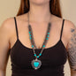 Squash Blossom heart Layered Necklace