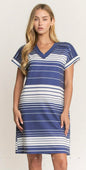 Heimish blue/white vneck dress