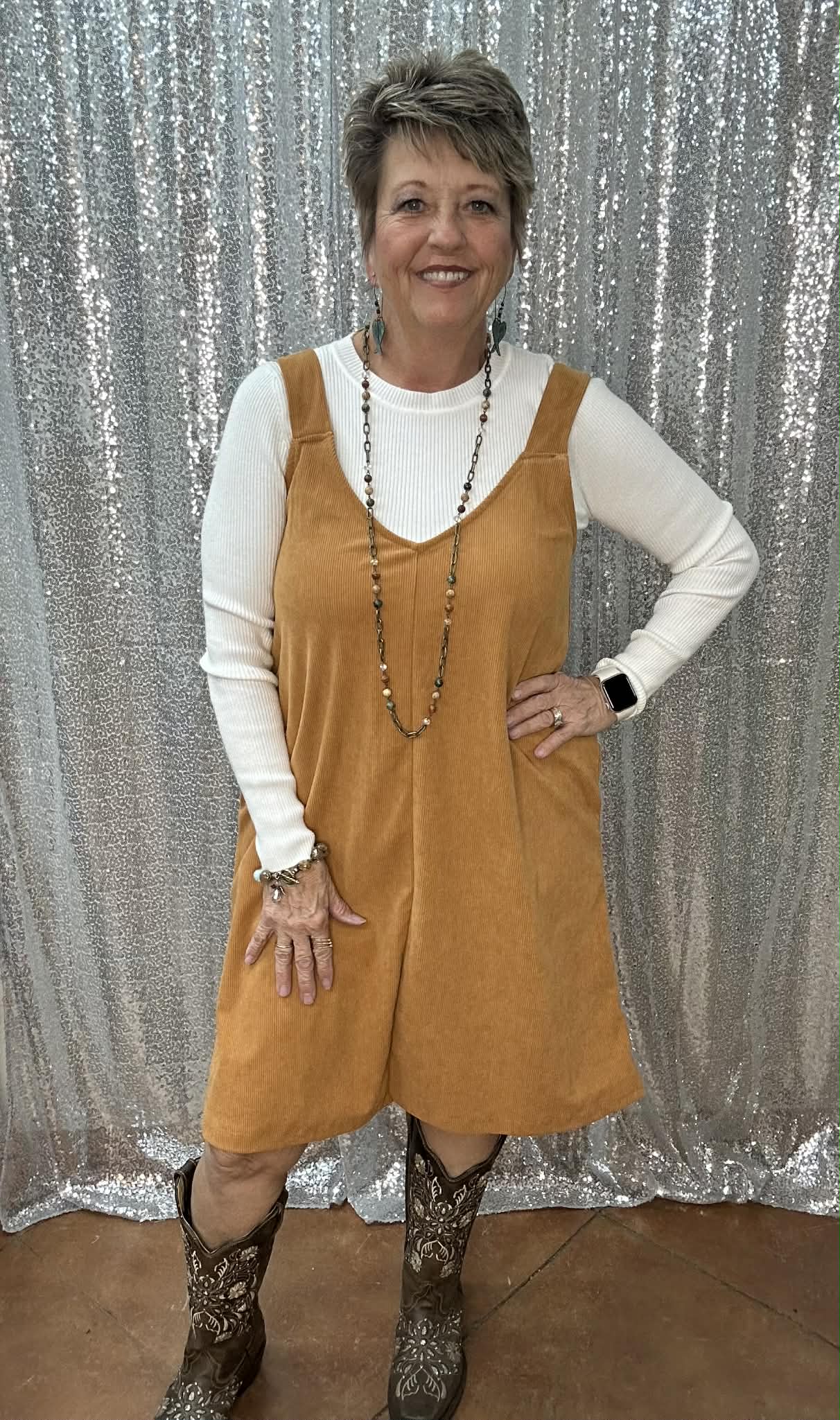 Athena Corduroy Mini Dress