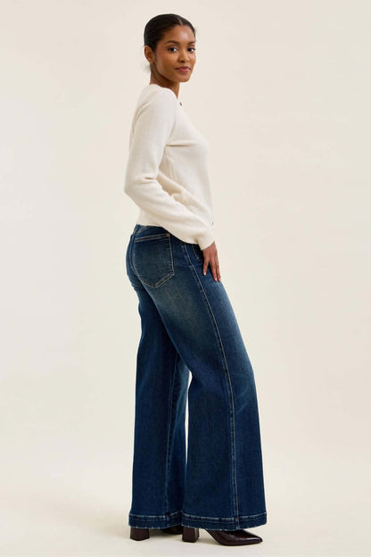 JUDY BLUE LUX  RETRO WIDE w/ FRONT PATCH POCKET