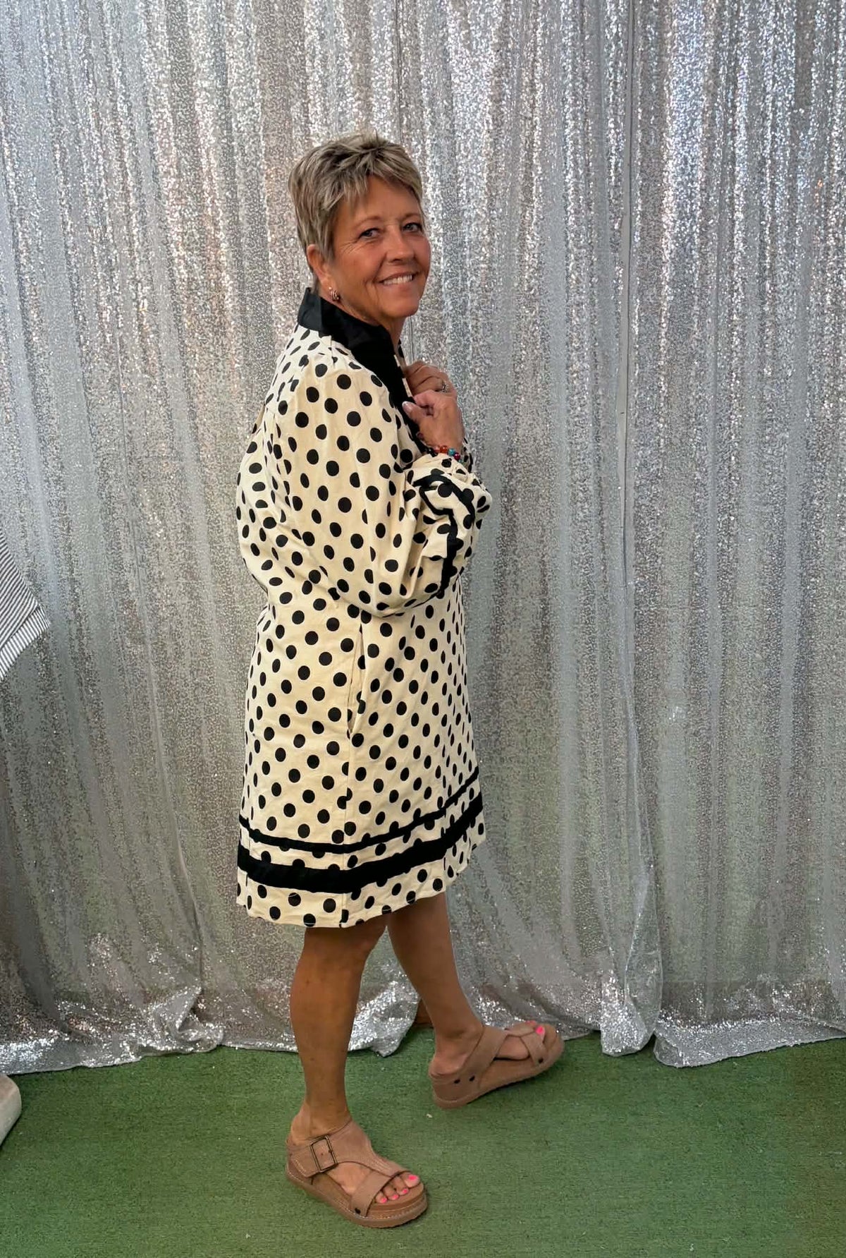 Jodifl Cream Polka Dot Dress
