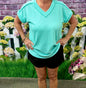 Heimish ribbed vneck top PLUS