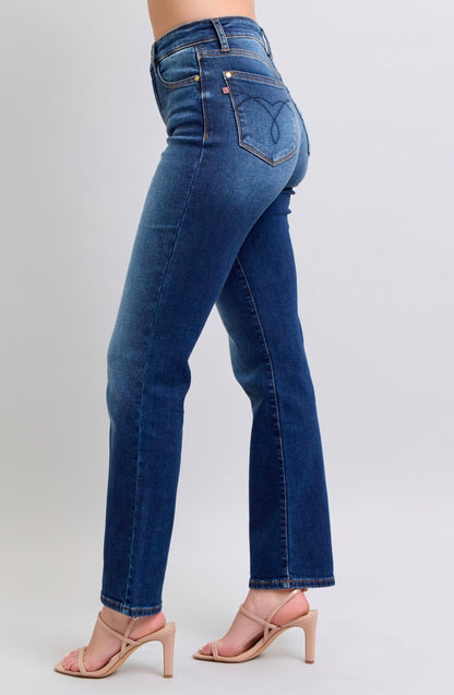 **Judy Blue Thermal Straight Jeans