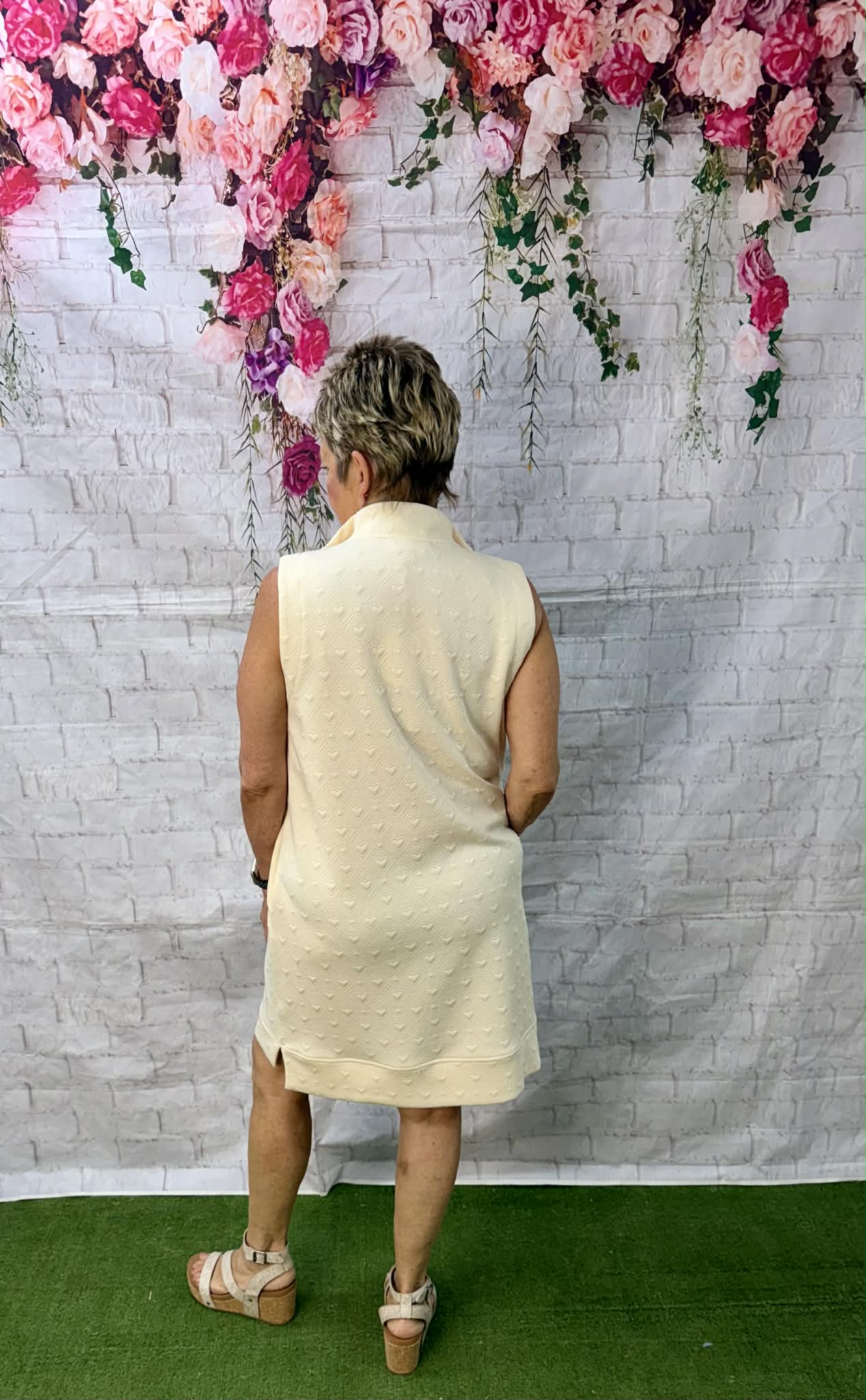 Umgee heart embroidered sleeveless Dress
