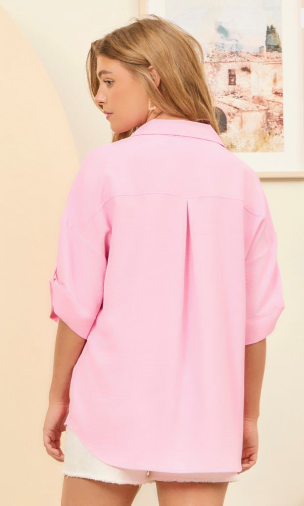 ANDREE by Unit Half Sleeve Top Plus Size