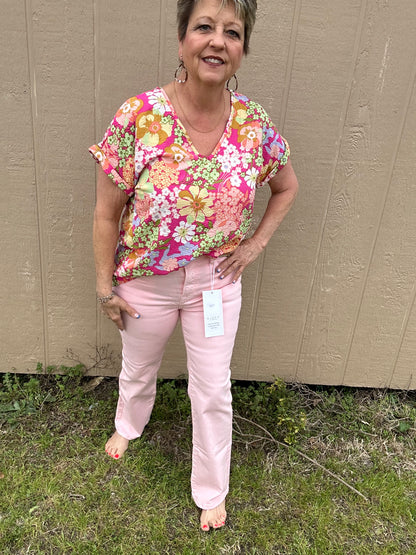 Risen Baby Pink Crops