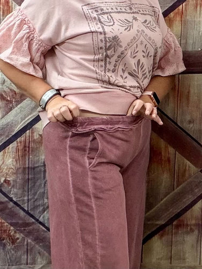 Made in Italy ruffle waist pants