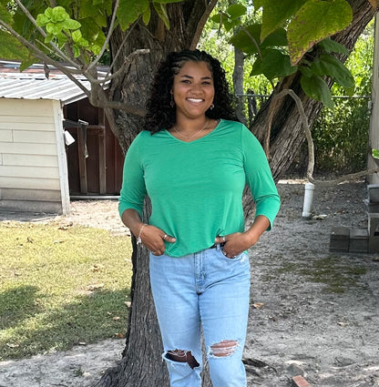 Dear scarlet v-neck top