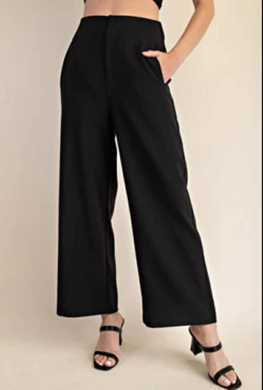 GLAM Black straight leg Trousers