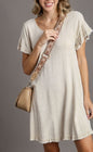 Umgee Linen dress with fray