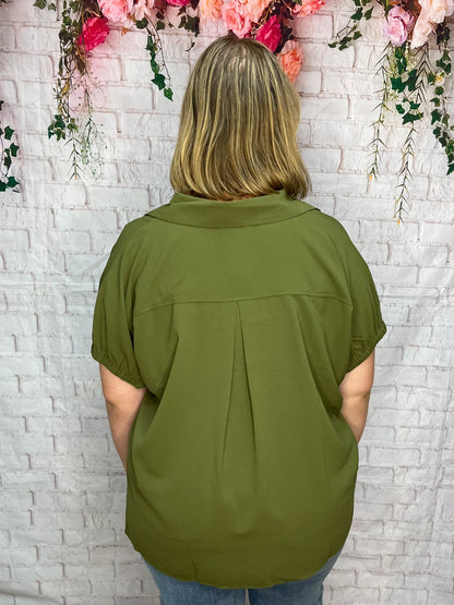 Bubble Sleeve Blouse