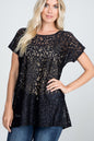 Short Sleeve Lace Top
