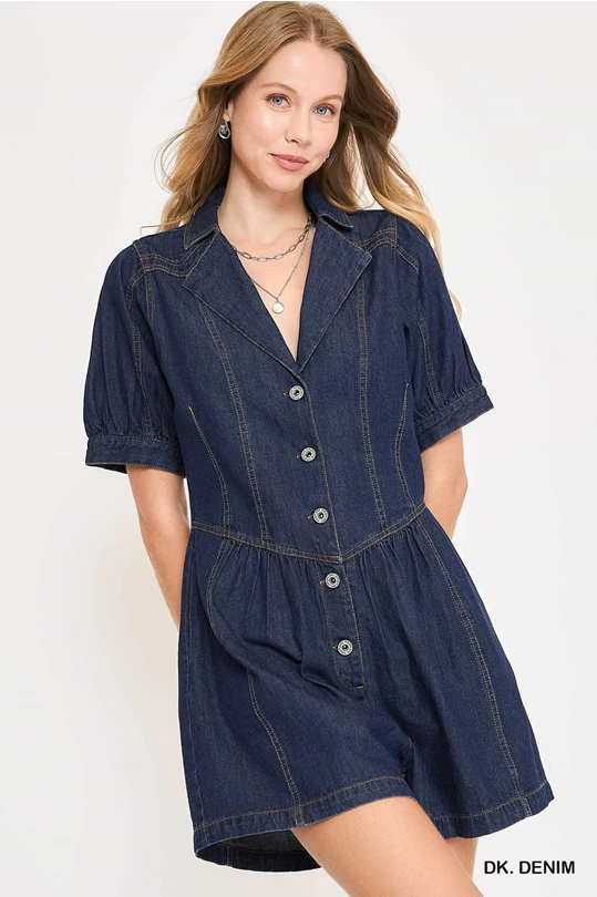 Umgee Denim Romper