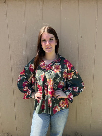 Long Sleeve Floral Top