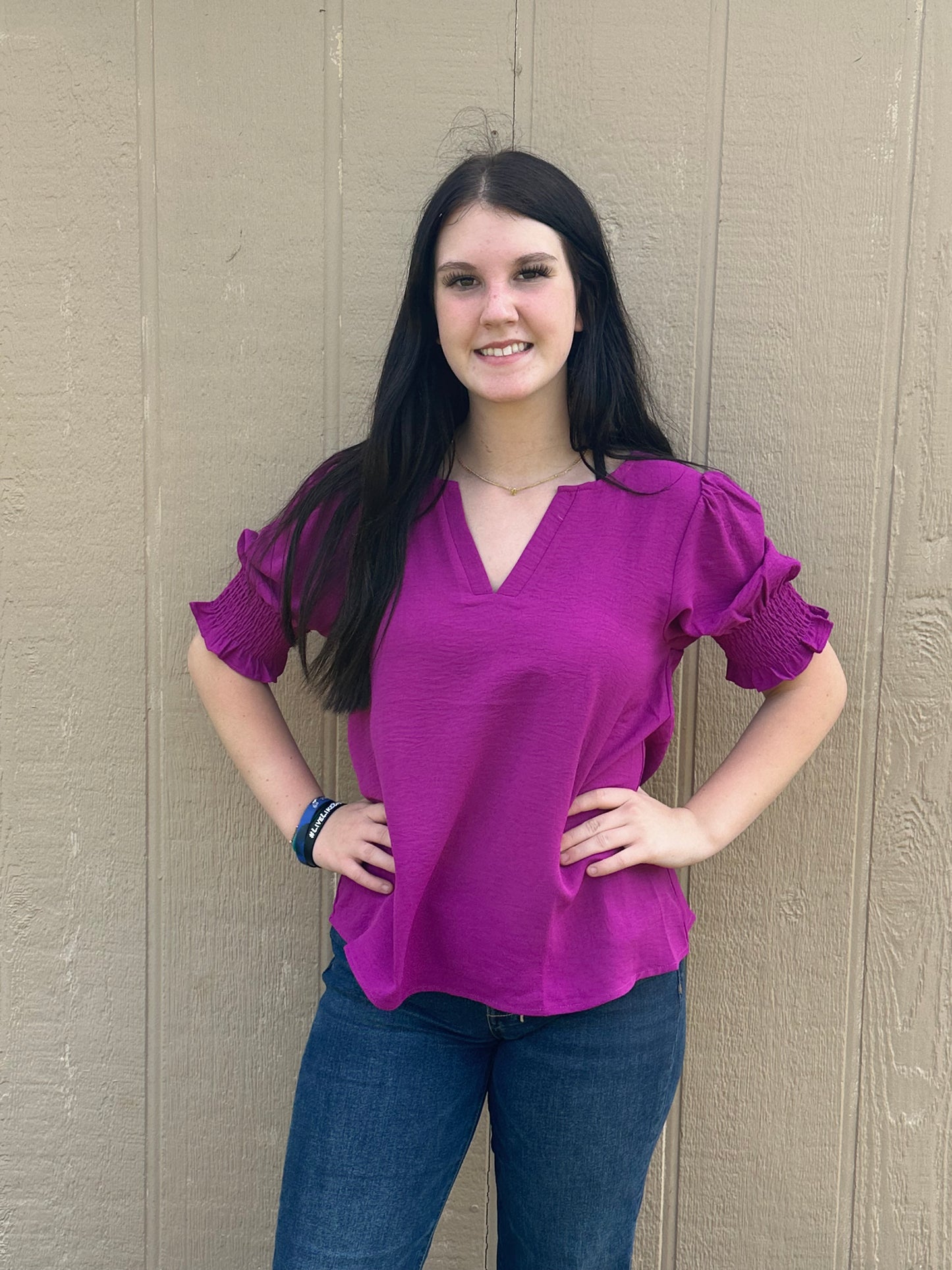 Staccato Puff Sleeve Top