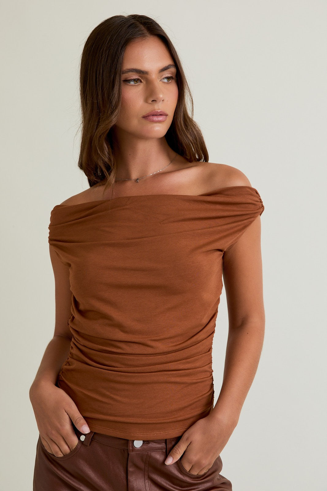 Ruched Off the Shoulder Top