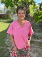 Very J V-Neck w/Back Top Stitching