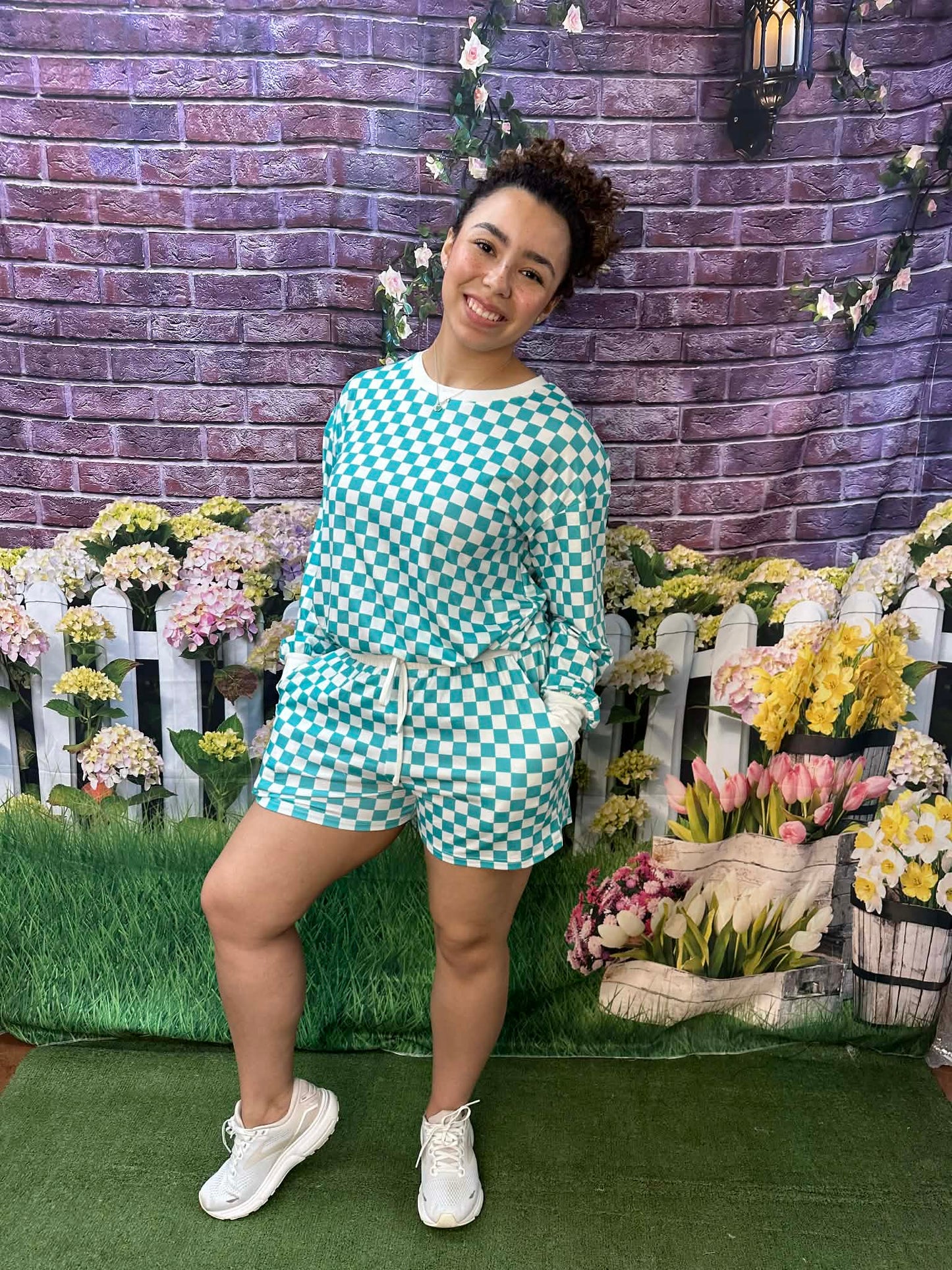 Southern Stitch Cozy Checkered Lounge Set