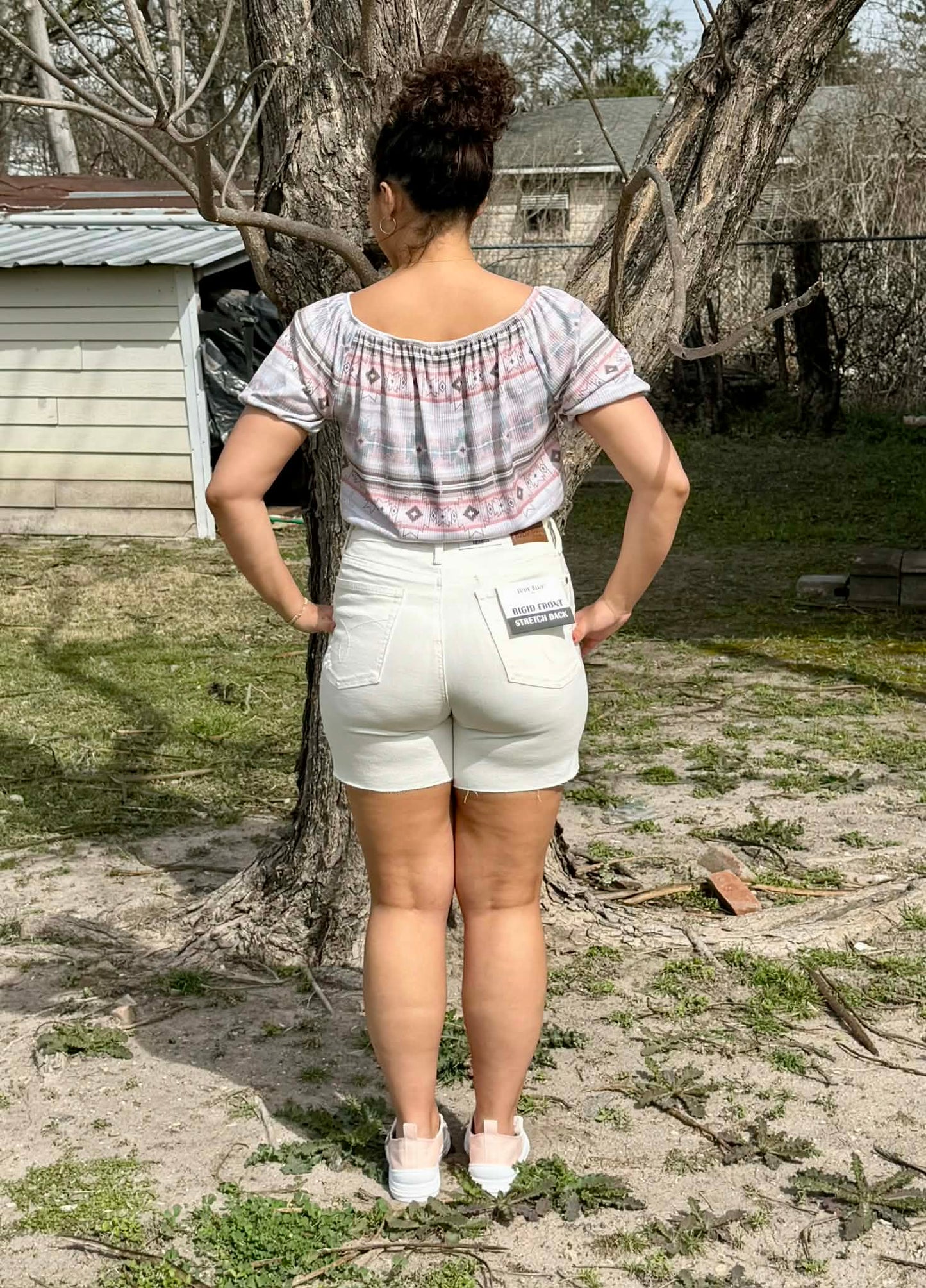 Judy Blue Dad Short White