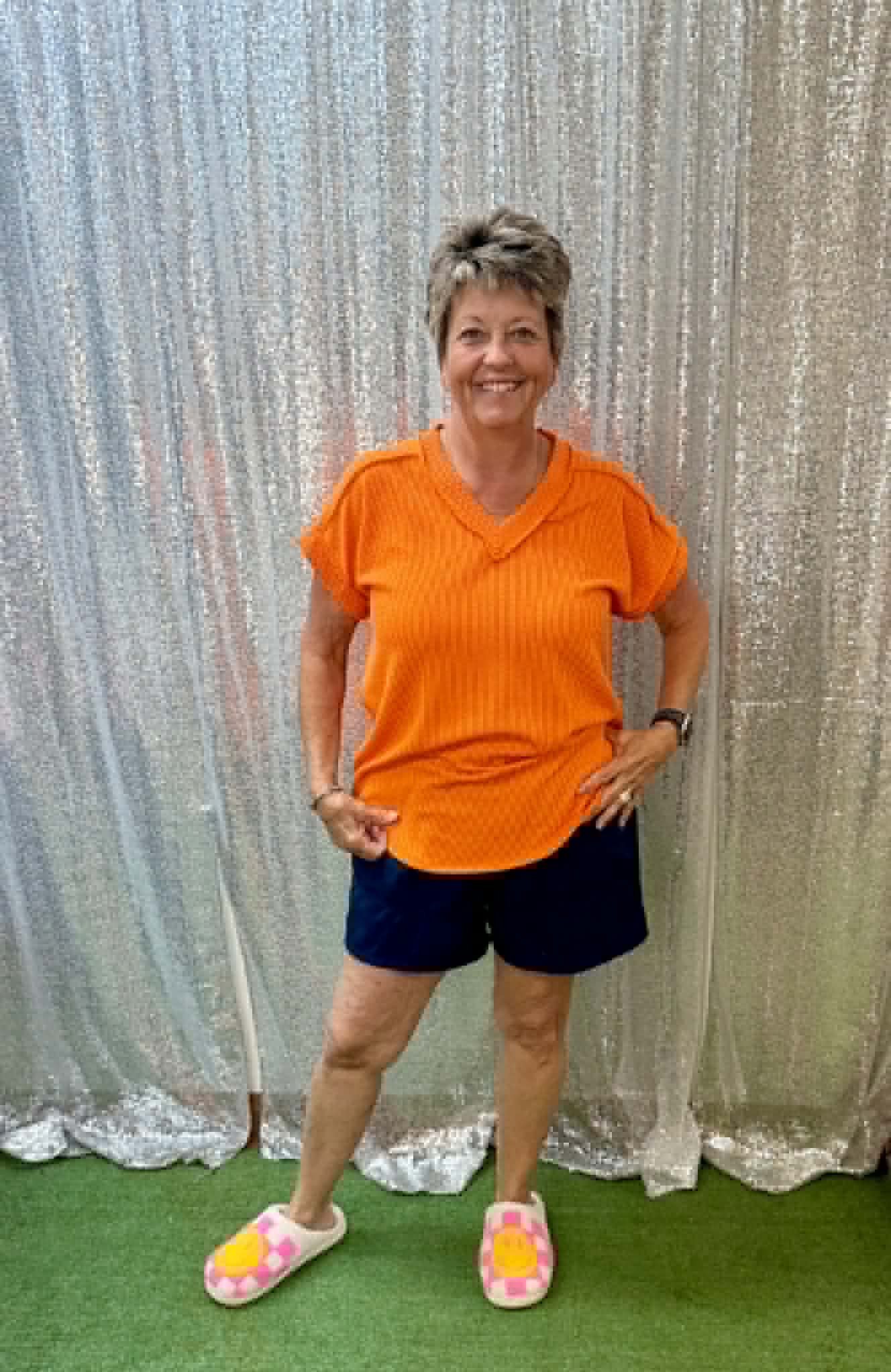 Heimish ribbed vneck top
