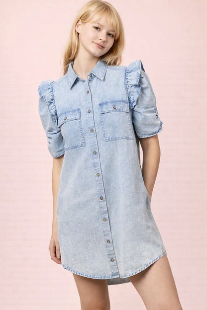Very J Denim Mini Dress