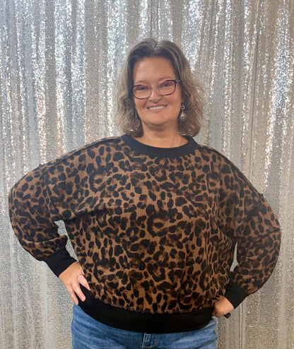 Heimish Leopard Print Long Sleeve Top