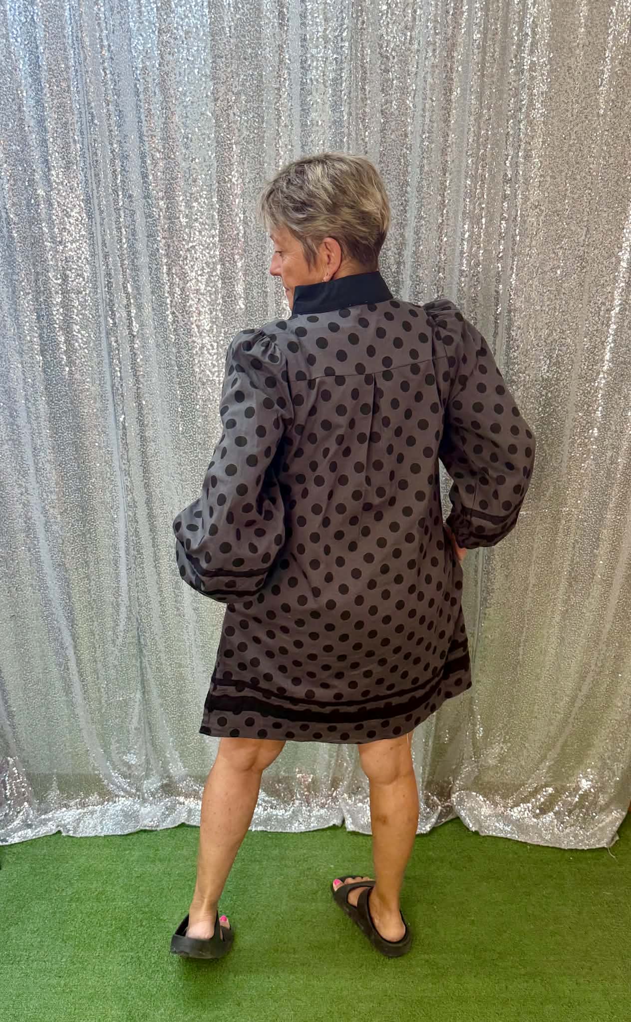 Jodifl polka dot balloon sleeve dress
