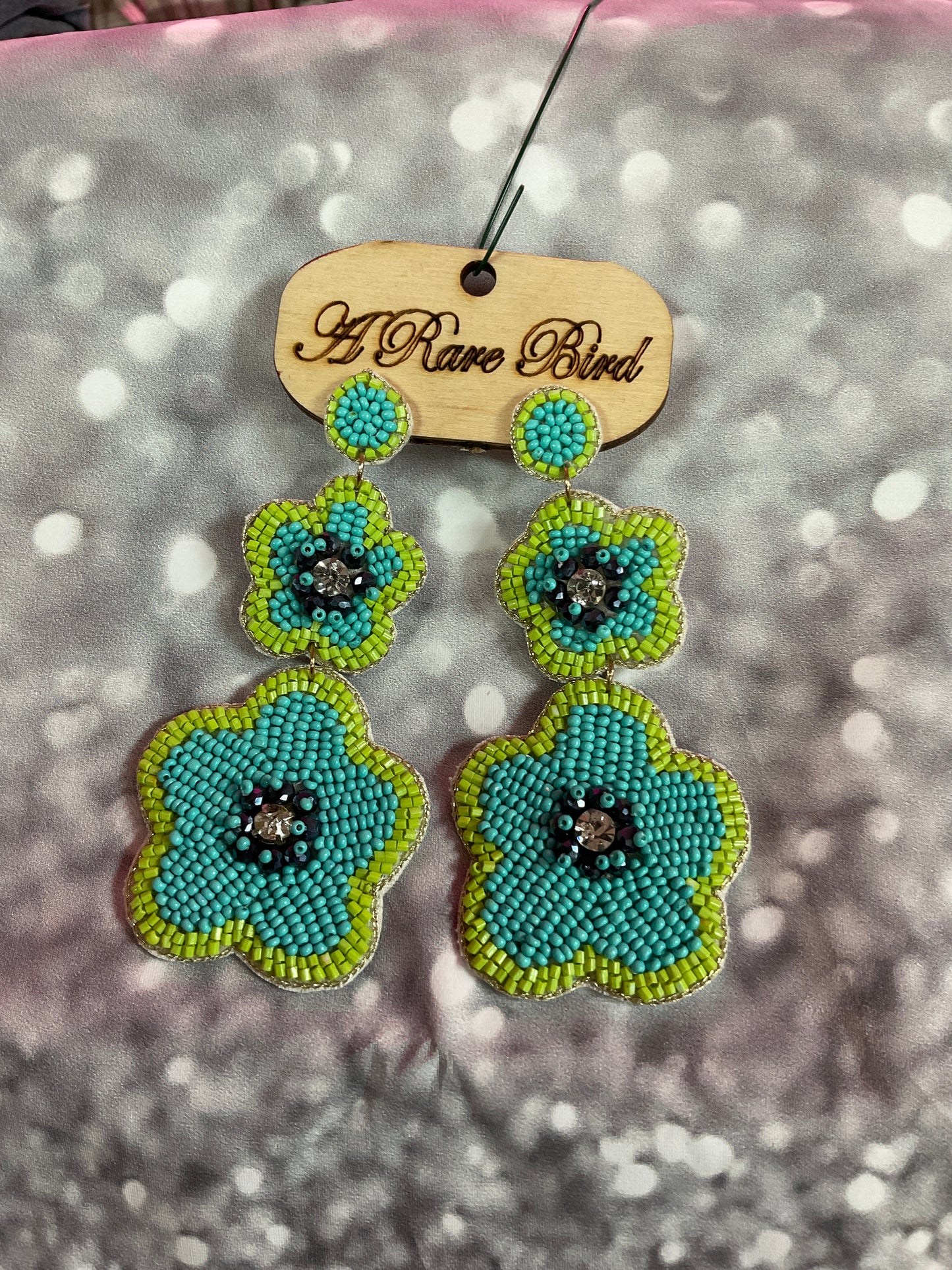 *A Rare Bird beaded fashion earrings