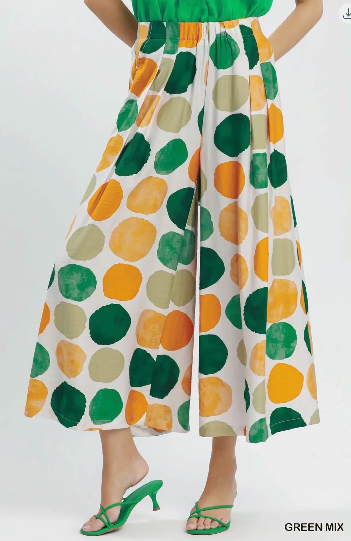 Umgee wide leg polka dot pants