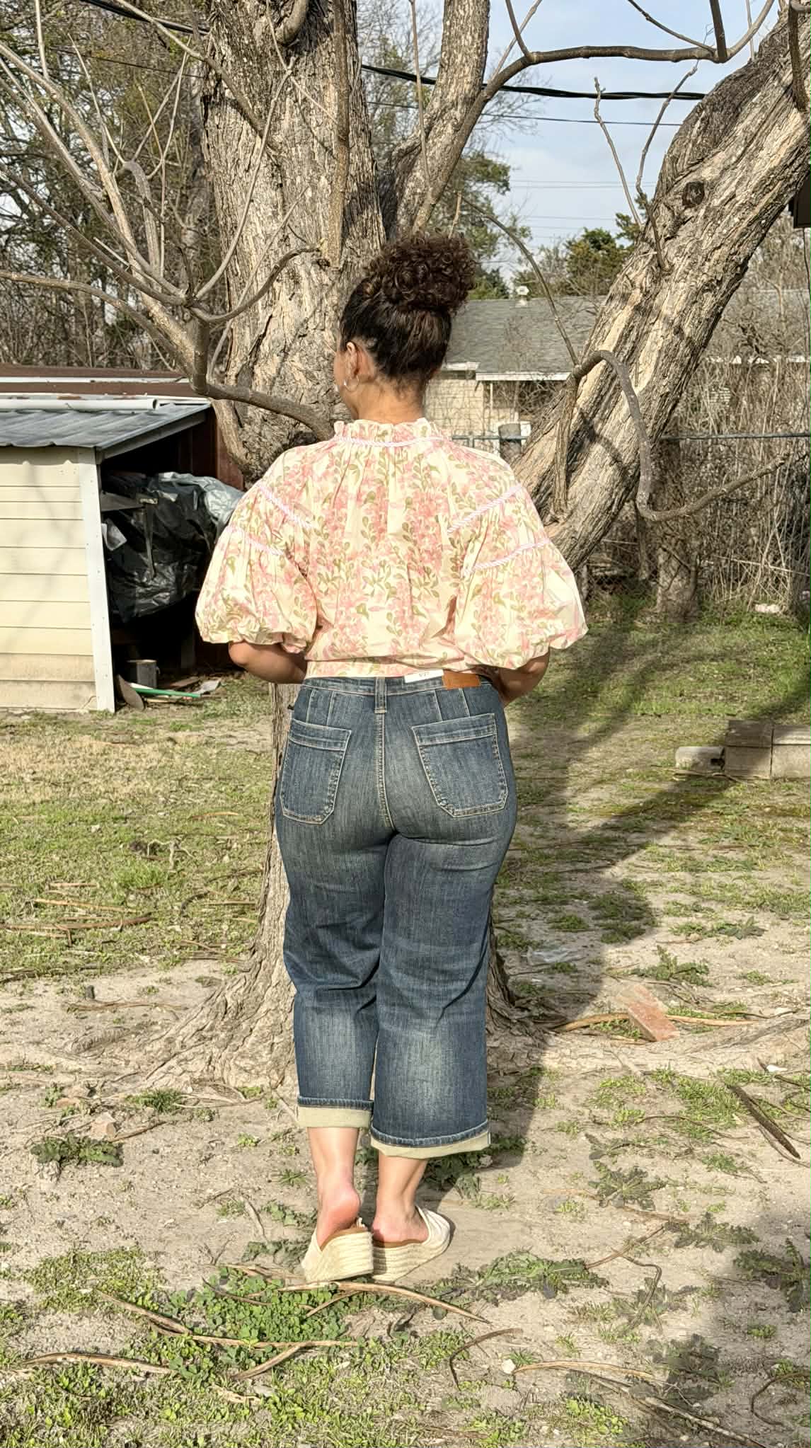 Judy Blue wide crop Patch Pocket