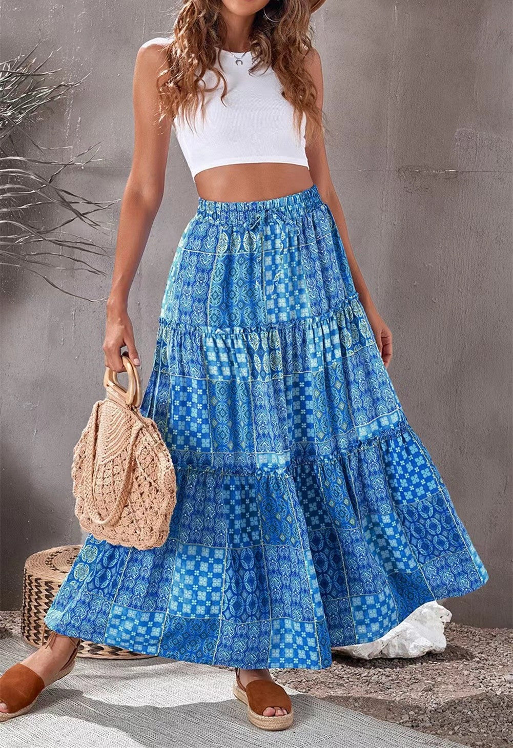 Boho Midi Skirt
