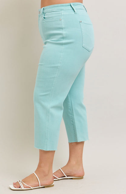 Judy Blue Sky Wide Leg Crops Plus Size
