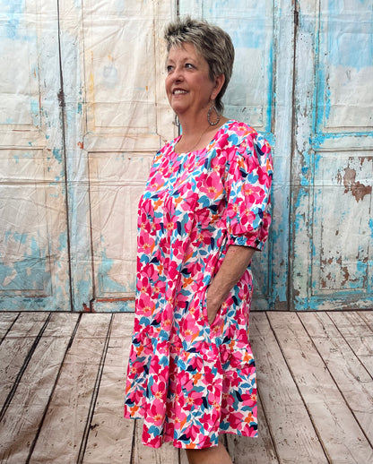 Southern Stitch Bright Floral Dress