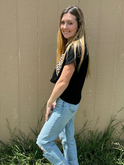 Leopard Bow Tee