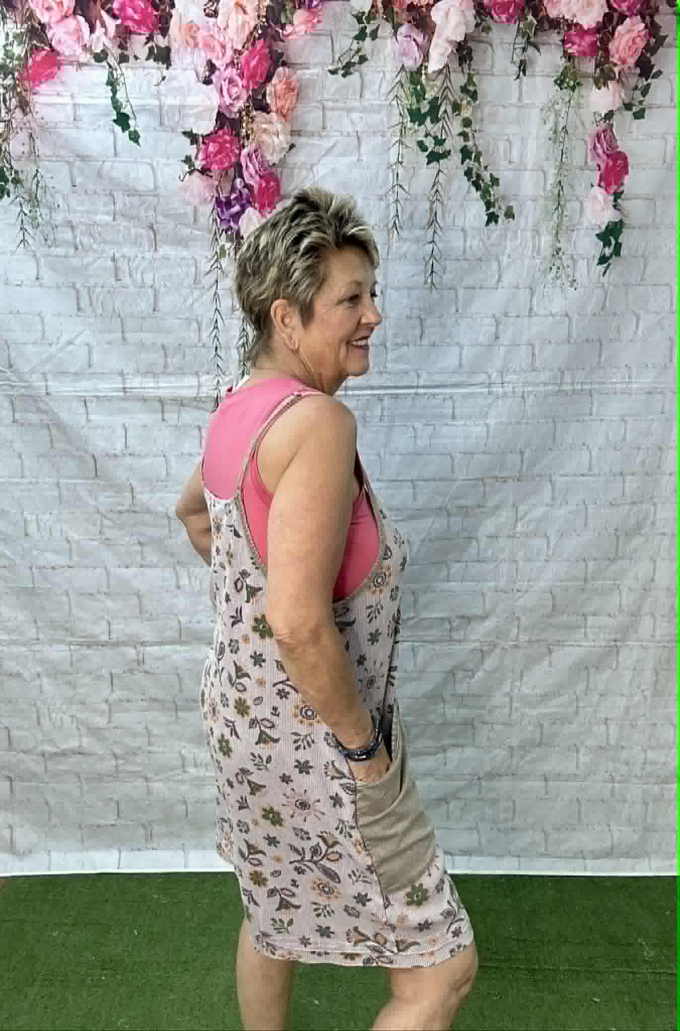 Easel waffle print romper