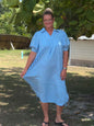 Umgee Puff Sleeve Midi Dress
