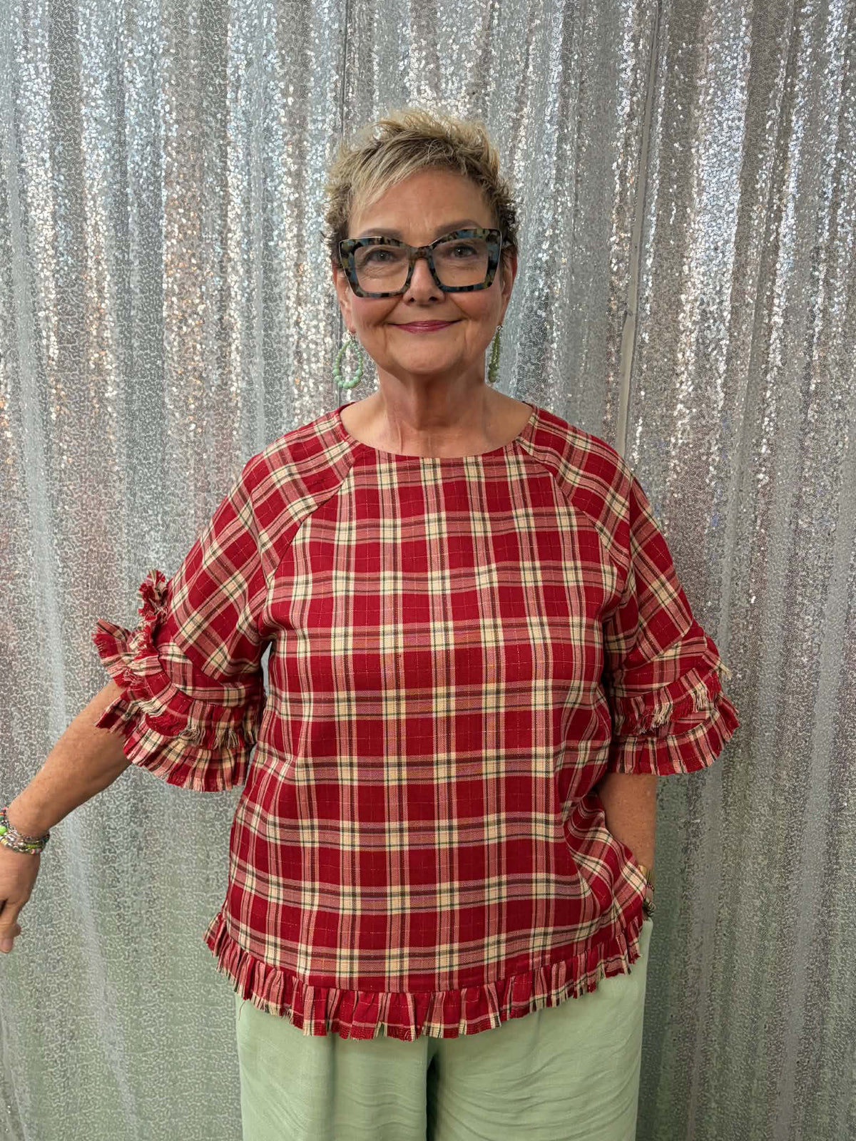 Heimish Double Ruffle Plus Top