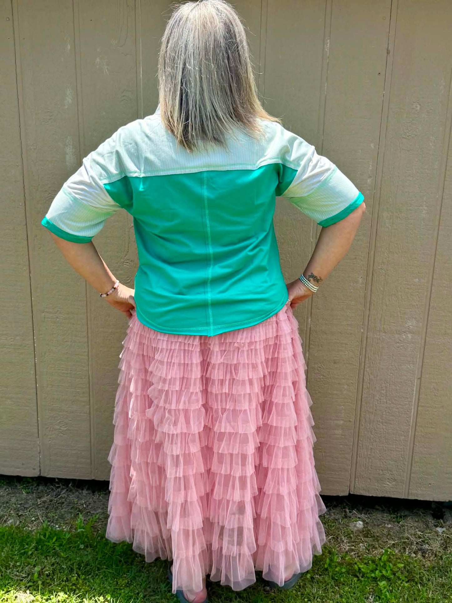 New Me Seafoam mix top