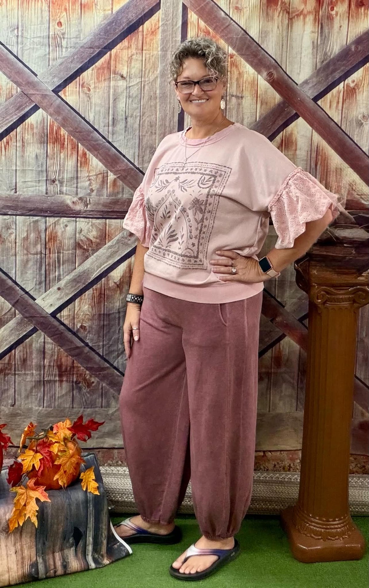 Made in Italy ruffle waist pants