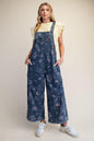 Easel Floral Stitch Overall Pants