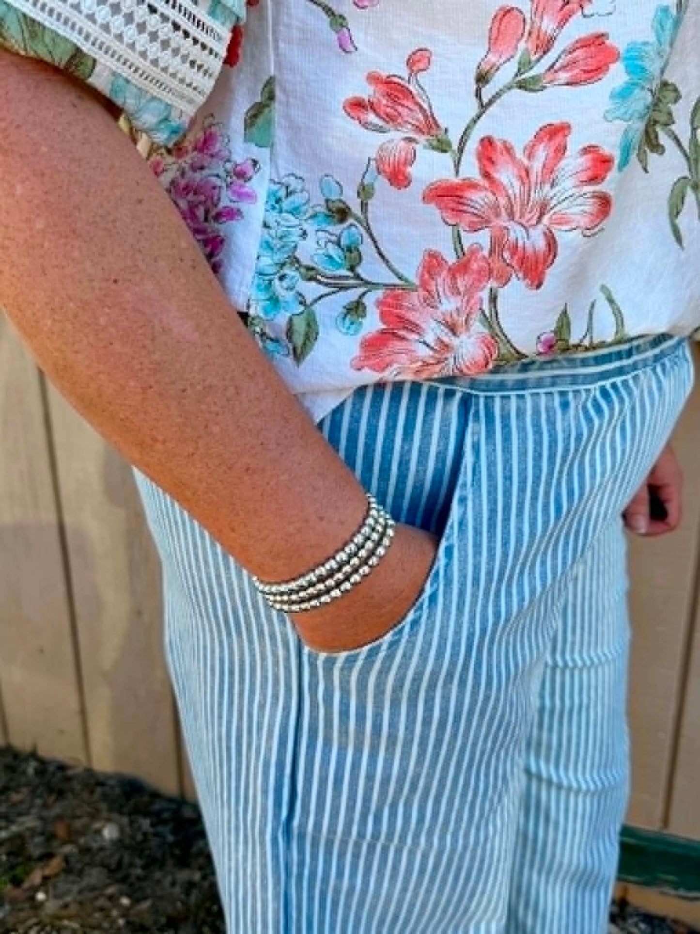 Umgee Stone wash stripe pants PLUS