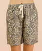 Very J Leopard Short Drawstring Waist