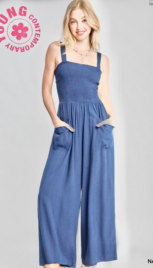 Umgee Wide Leg Jumpsuit