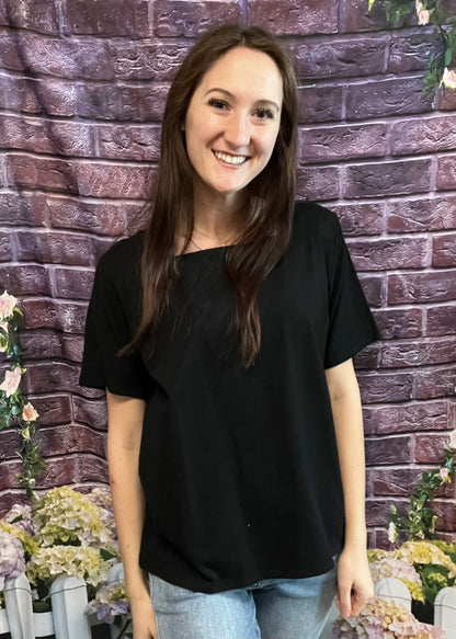 Square Neck Short Sleeve Top