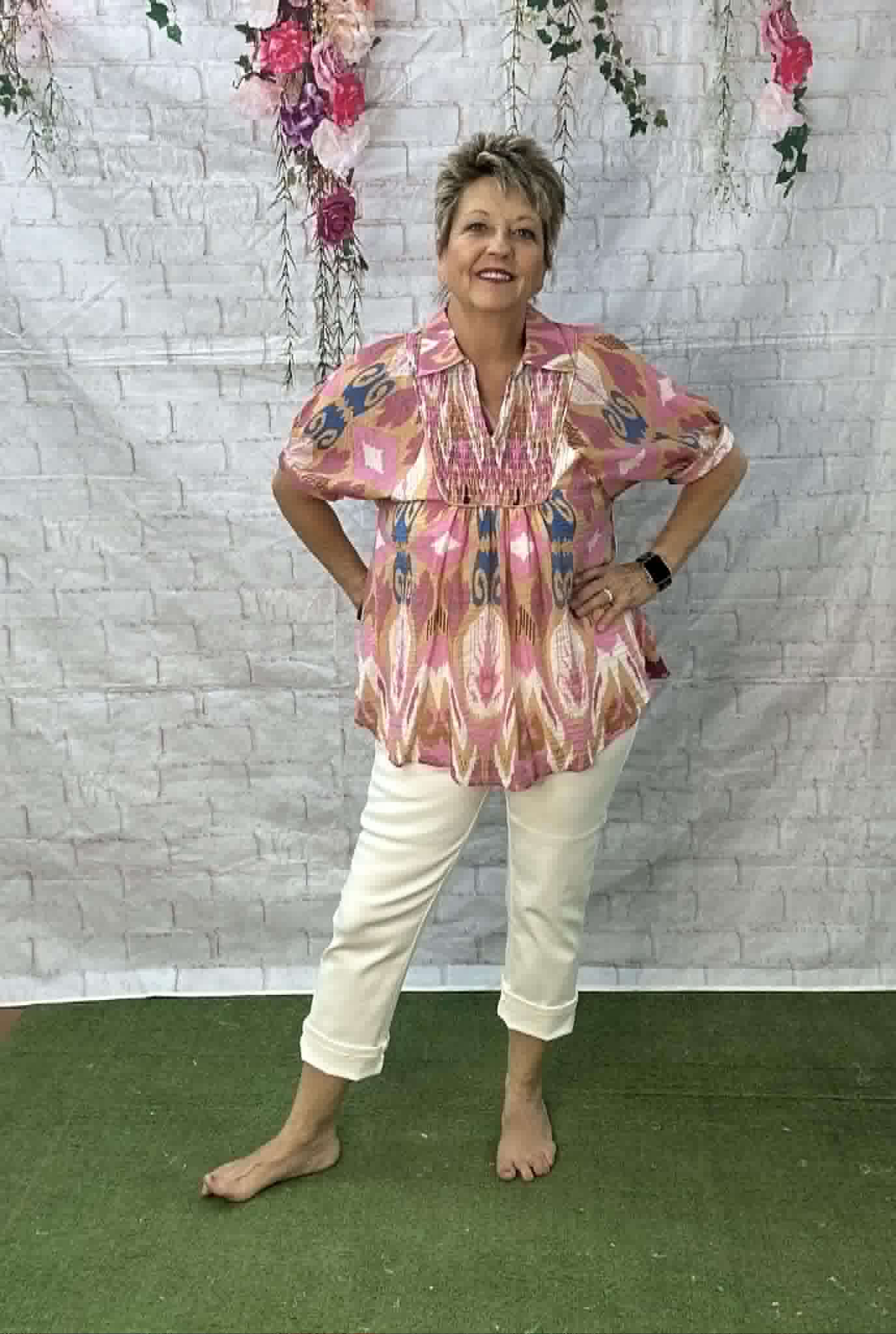 Gigio Smocked Yoke Top