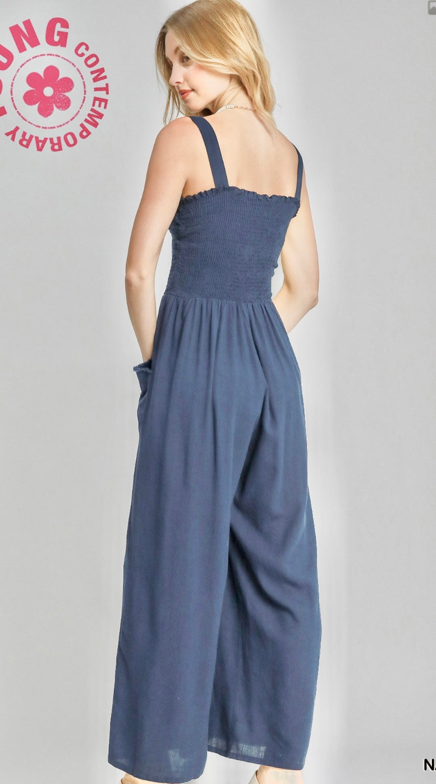 Umgee Wide Leg Jumpsuit