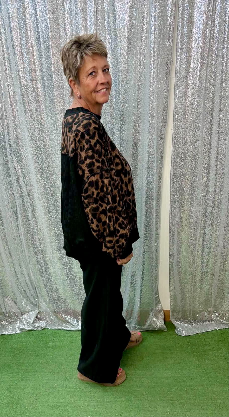 Heimish Leopard Print Long Sleeve Top